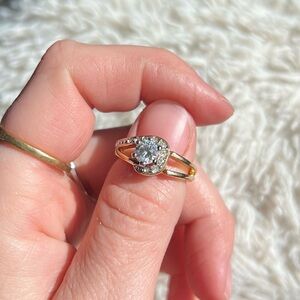 18K Gold Plated Solitaire Ring